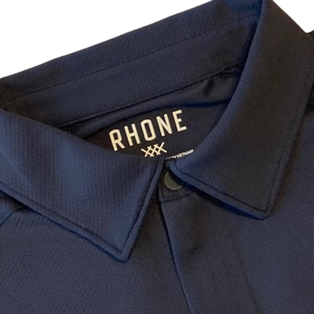 RHONE Mens Momentum Tech Golf Polo Performance Quarter Zip Small S Navy NWT - Picture 5 of 11